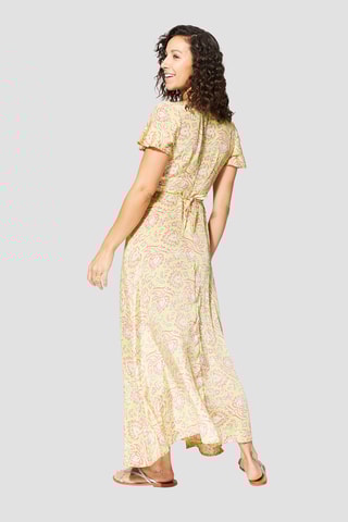 Robe portefeuille - Jaune