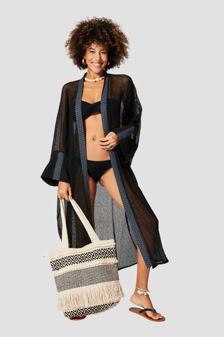 Kimono de plage - Noir