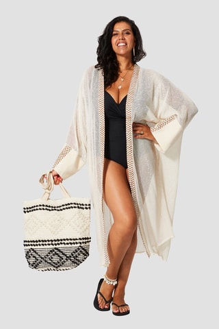 Kimono de plage - Ecru