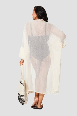Kimono de plage - Ecru