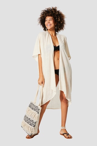Kimono de plage - Ecru