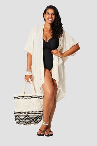Kimono de plage - Ecru