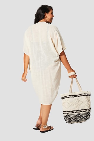 Kimono de plage - Ecru