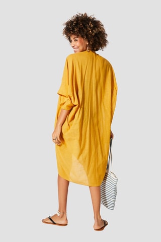 Kimono de plage - Moutarde
