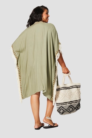 Kimono de plage - Kaki