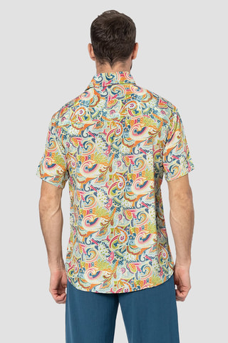 Chemise - Turquoise et vert clair