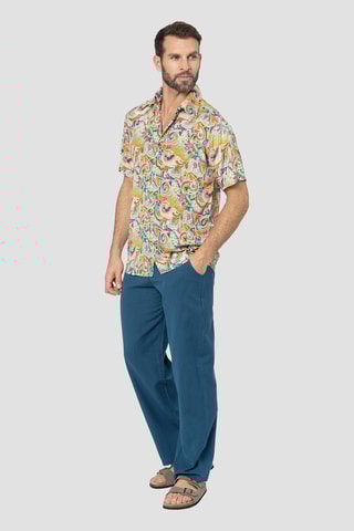 Chemise - Turquoise et vert clair