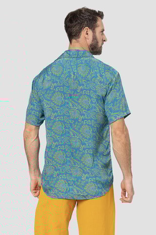 Chemise - Turquoise et jaune