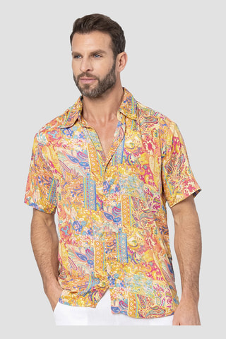 Chemise - Jaune et bleu clair