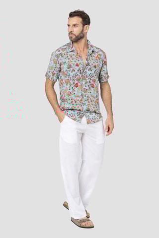 Chemise - Turquoise et rose