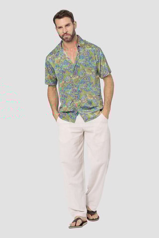 Chemise - Vert clair et turquoise
