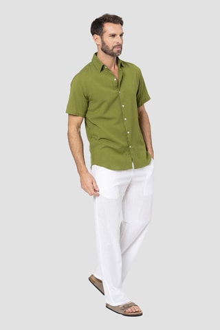 Chemise en lin - Vert olive