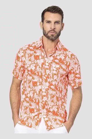 Chemise - Orange et blanc
