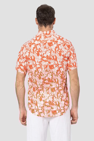 Chemise - Orange et blanc