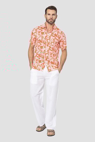 Chemise - Orange et blanc