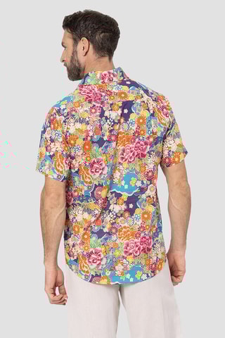 Chemise - Violet et orange