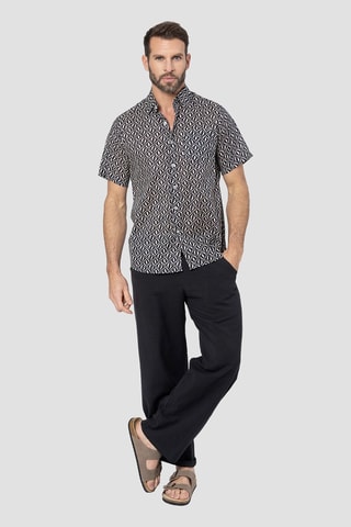 Chemise - Bleu marine et écru