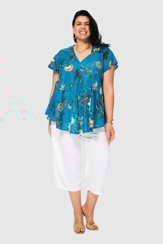 Blouse - Bleu pétrole