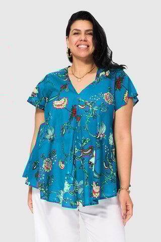 Blouse - Bleu pétrole