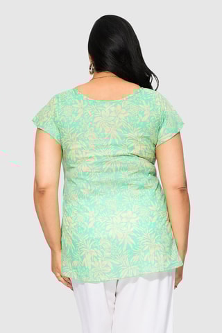 Blouse - Vert et écru