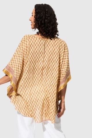 Blouse - Ecru et moutarde