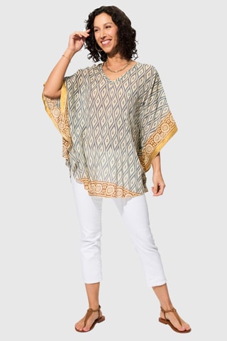 Blouse - Gris et écru