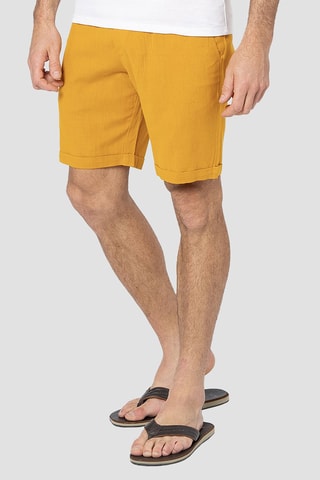 Bermuda en lin - Jaune