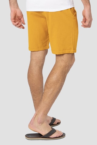 Bermuda en lin - Jaune