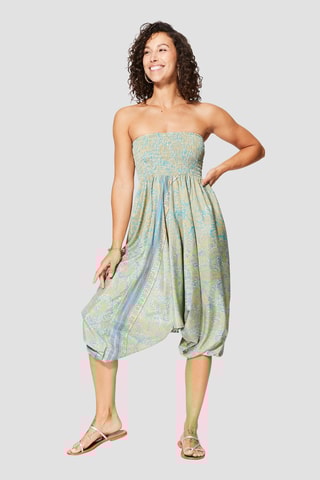 Sarouel 3-en-1 - Beige et turquoise
