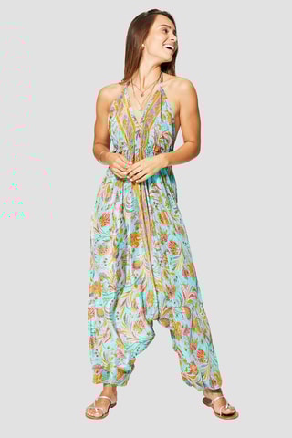 Combinaison - Turquoise et rose