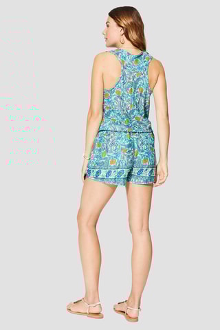 Combishort - Turquoise et jaune