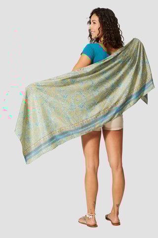 Foulard 2 en 1 - Beige et bleu