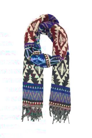 Foulard - Bleu et bordeaux