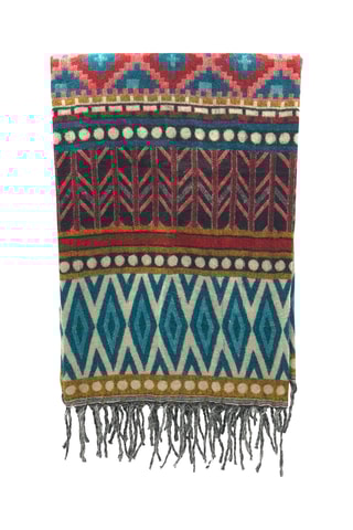 Foulard - Turquoise et rouge