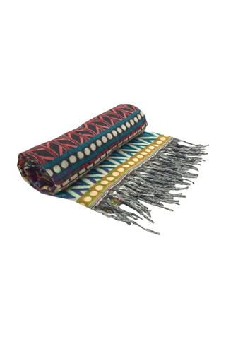 Foulard - Turquoise et rouge
