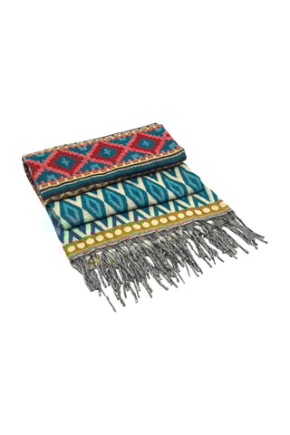 Foulard - Turquoise et rouge