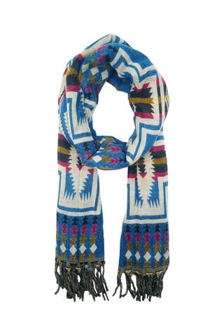 Foulard - Turquoise et écru
