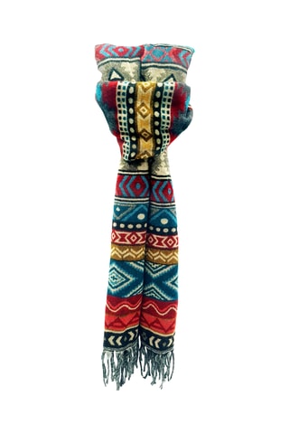 Foulard - Rouge et turquoise