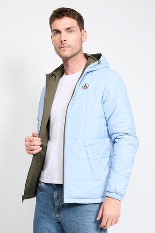 Veste réversible à capuche Vigo - Ciel et kaki