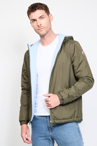 Veste réversible à capuche Vigo - Ciel et kaki