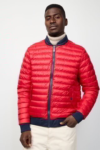 Doudoune réversible Bombay - Bleu marine et rouge