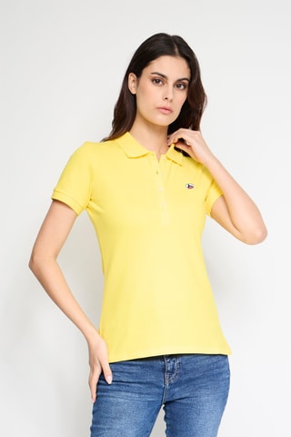 Polo en coton organique Franca - Jaune