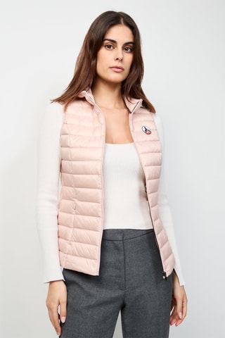 Doudoune sans manches à capuche Mali - Rose poudré