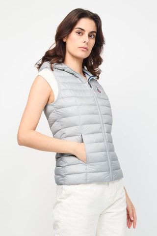 Doudoune sans manches à capuche Mali - Gris clair