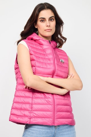Doudoune sans manches à capuche Mali - Rose