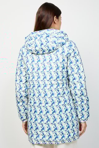 Doudoune réversible à capuche Roma - Blanc et bleu