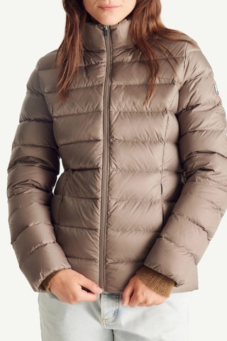 Doudoune à capuche Luxe - Taupe