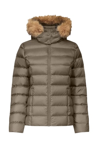 Doudoune à capuche Luxe - Taupe