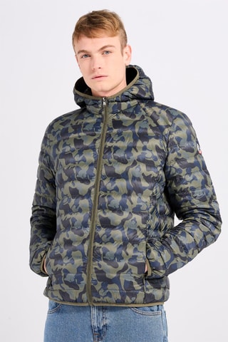 Doudoune à capuche Nico Print - Kaki