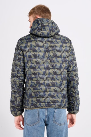 Doudoune à capuche Nico Print - Kaki